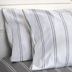 Παπλωματοθήκη Υπέρδιπλη Σετ 3τμχ Αιγαίον Βαμβακοστέν 260X250 Double Stripe